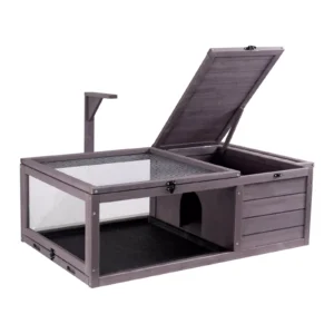 VEVOR Tortoise Habitat Wooden Tortoise House Indoor & Outdoor